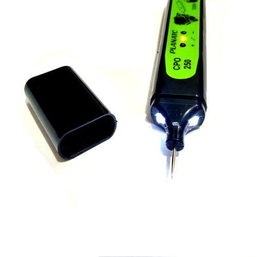 Caneta Teste de Polaridade 12V e 24V DC com 3 Leds e Lanterna - PLANA CPO250