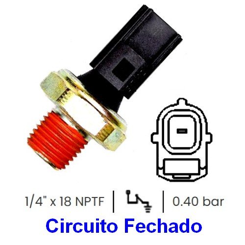 Interruptor Pressão de Óleo Ford Fiesta, Ka até 2008 - 3RHO 3334