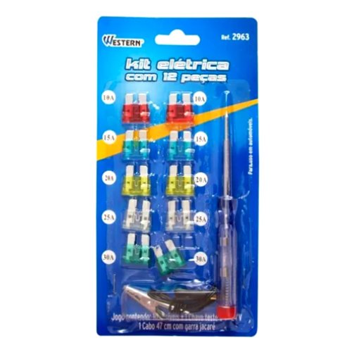 Kit Chave Teste com 10 Fusíveis - WESTERN 2963