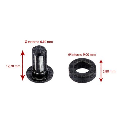 Kit Reparo Para Bico DS1233 Honda Civic Com Filtros E Anéis
