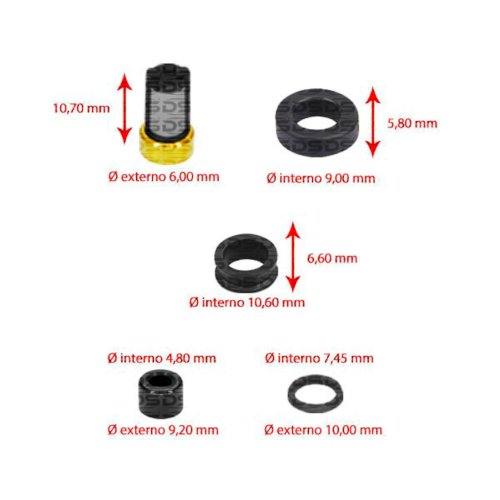 Kit Reparo Para Bico DS1262 Toyota Hilux 3.0 V6 Gasolina
