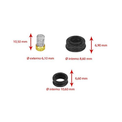 Kit Reparo Para Bicos DS1263 Toyota Corolla 1.8 Gasolina