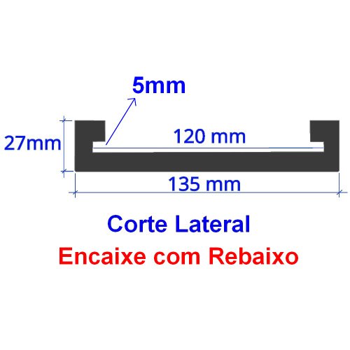 Sapata Com Encaixe 120x135 Borracha Elevador - POTENCIAL 100.2