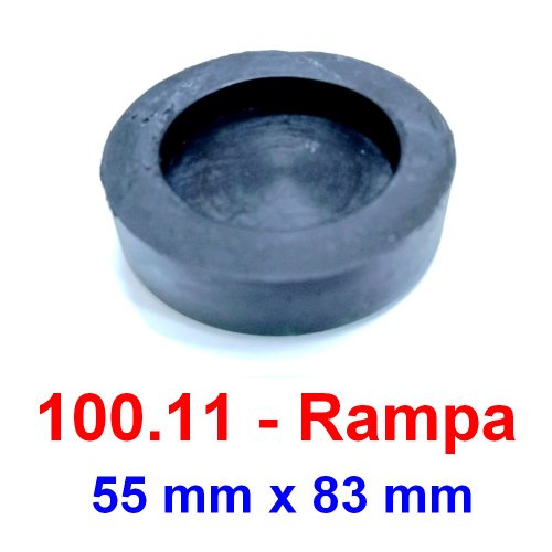 Sapata Redonda 55x83 Borracha Rampa Alinhamento - POTENCIAL 100.11