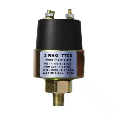 Sensor Eletrônico de Pressão de Óleo Ford F1000, F4000, F11000, F12000, VW Caminhões, Komatsu, CNH, Fiat Allis - 3RHO 7700