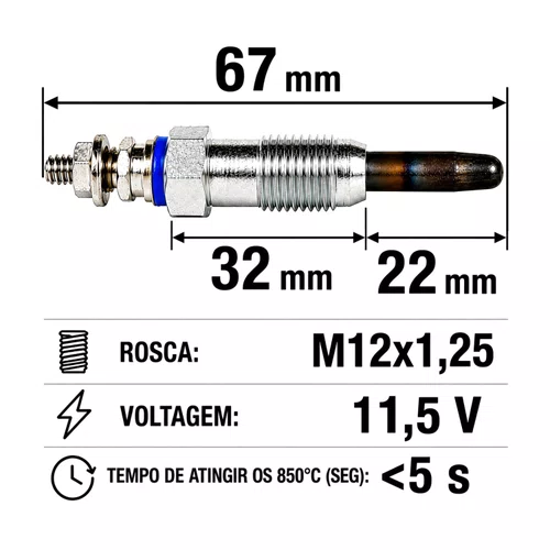 Vela Aquecedora Mercedes, Ssangyong HC139