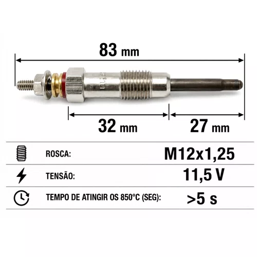Vela Aquecedora Mercedes Sprinter, GM S10 - HC144