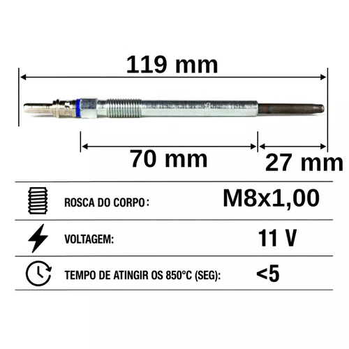 Vela Aquecedora Mahindra Scorpio Pick Up, SUV 2.6 -HC351