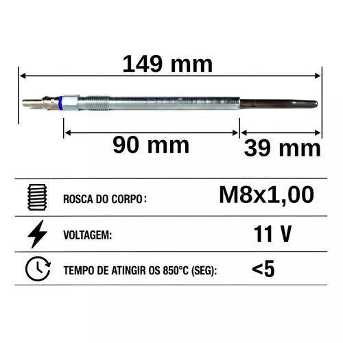 Vela Aquecedora Citroën, Peugeot, Iveco -HC352