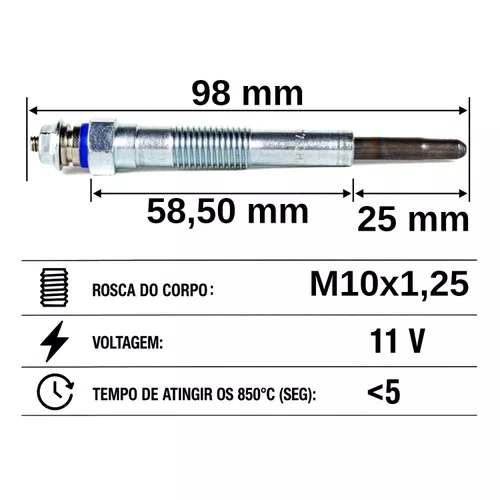 VELA AQUECEDORA HC449 TOYOTA LAND CRUISER CALDINA CAMRY GAIA