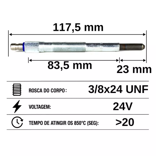 VELA AQUECEDORA HC461 CATERPILLAR ESCAVADEIRA D6/9 3304, 330