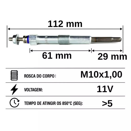 VELA AQUECEDORA HC463 KIA SPORTAGE 2.0, HYUNDAI TUCSON 2.0