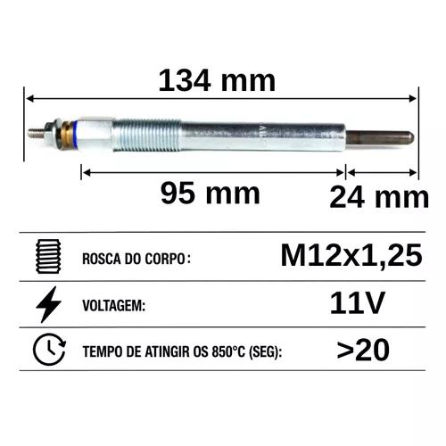 VELA AQUECEDORA HC482 HOLDEN RODEO TRF55, ISUZU RODEO