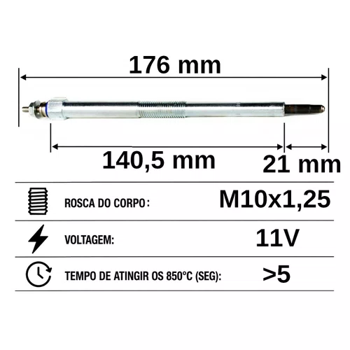 VELA AQUECEDORA HC514 NISSAN PATHFINDER 2.5 XTRAIL 2.2