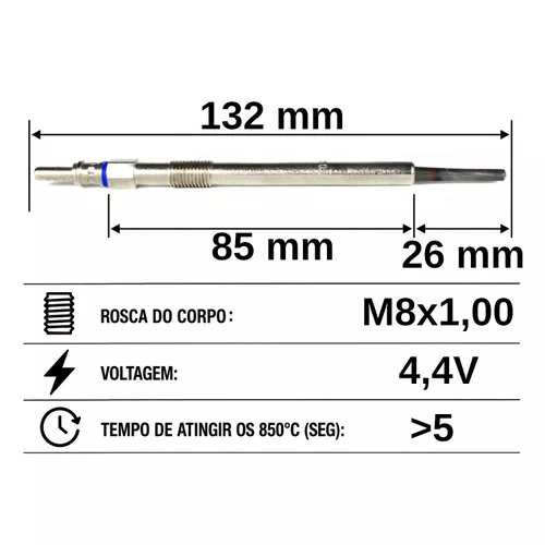 VELA AQUECEDORA HC610 GM S10 2.8 MOTOR DURAMAX 2013>