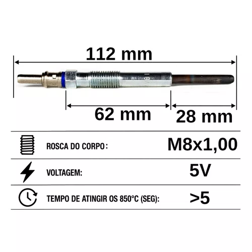 VELA AQUECEDORA HC614 PEUGEOT EXPERT 1.6 BLUE HDI, CITROEN