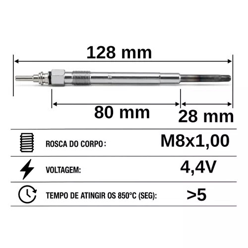 VELA AQUECEDORA HC631 HYUNDAI SANTA FÉ, JEEP GRAND CHEROKEE