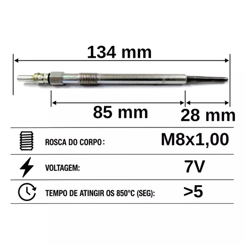 VELA AQUECEDORA HC642 VOLVO GRAND CHEROKEE 3.0, XC 60 D5