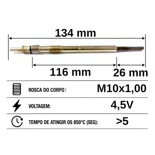 Vela Aquecedora Frontier 2.5 2013> 4,5V -HC643