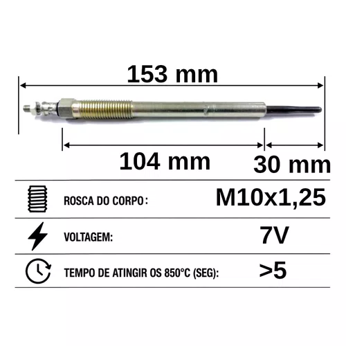 VELA AQUECEDORA HC650 TOYOTA HILUX 2.8 4X4 1GD-FTV 15>