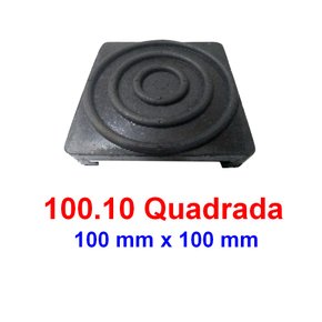 Sapata Quadrada 100x100 Borracha Elevador - POTENCIAL 100.10
